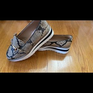 NWT faux snake skin wedges!